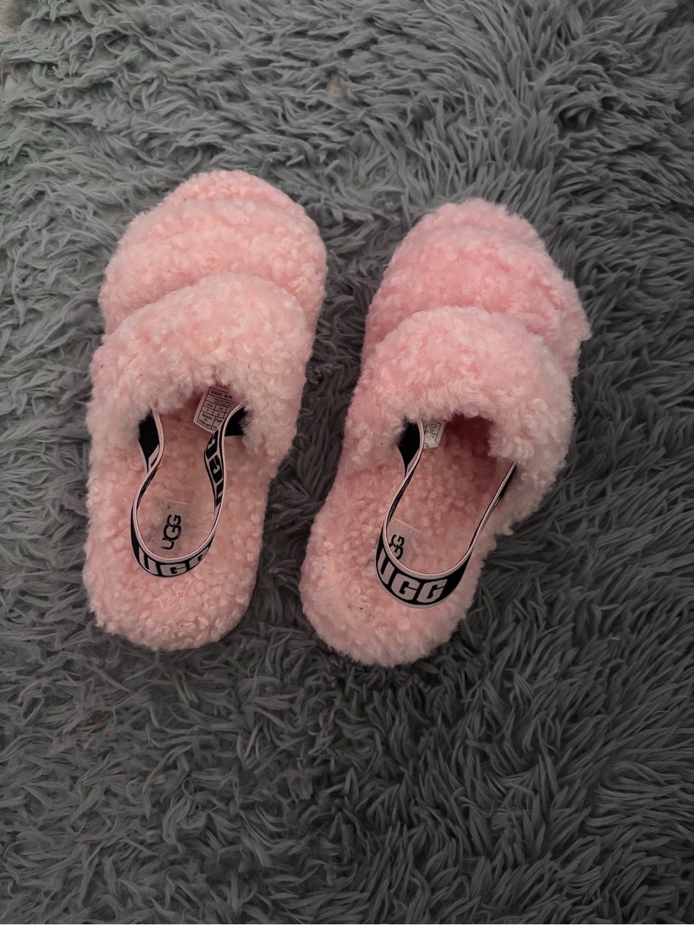 UGG Pink oh fluffita sandal slipper slides